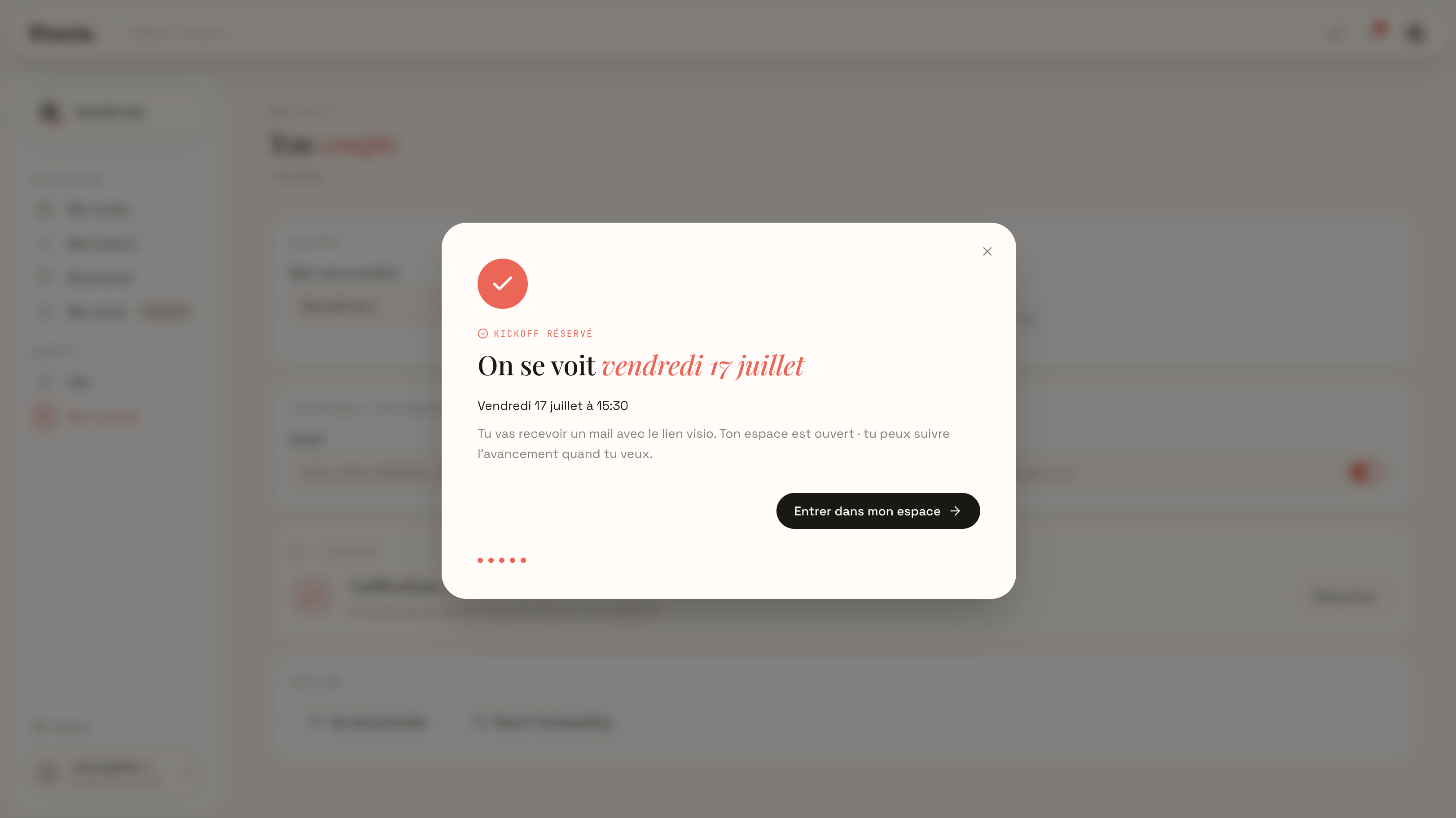 Onboarding — confirmé