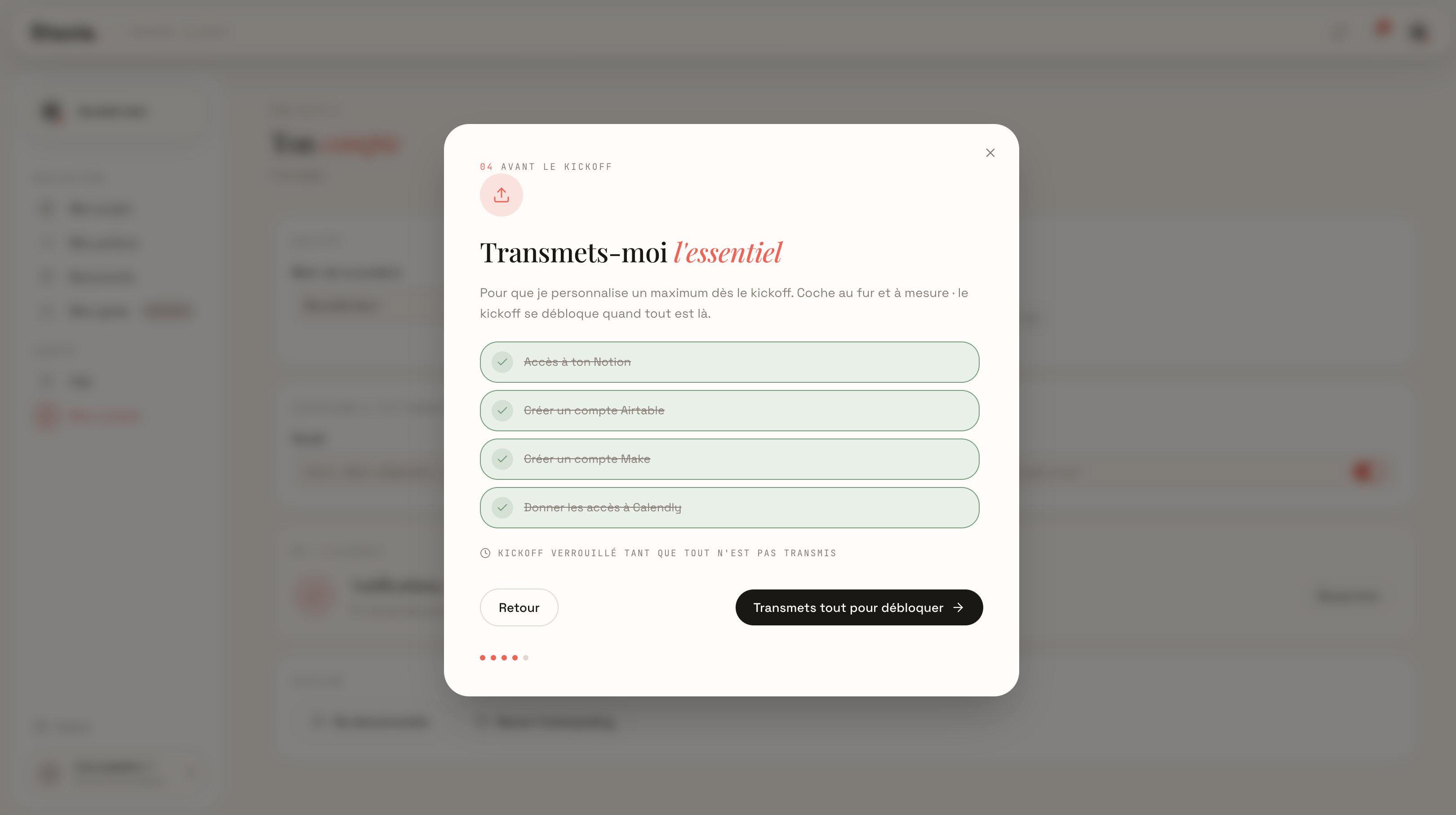 Onboarding — transmis