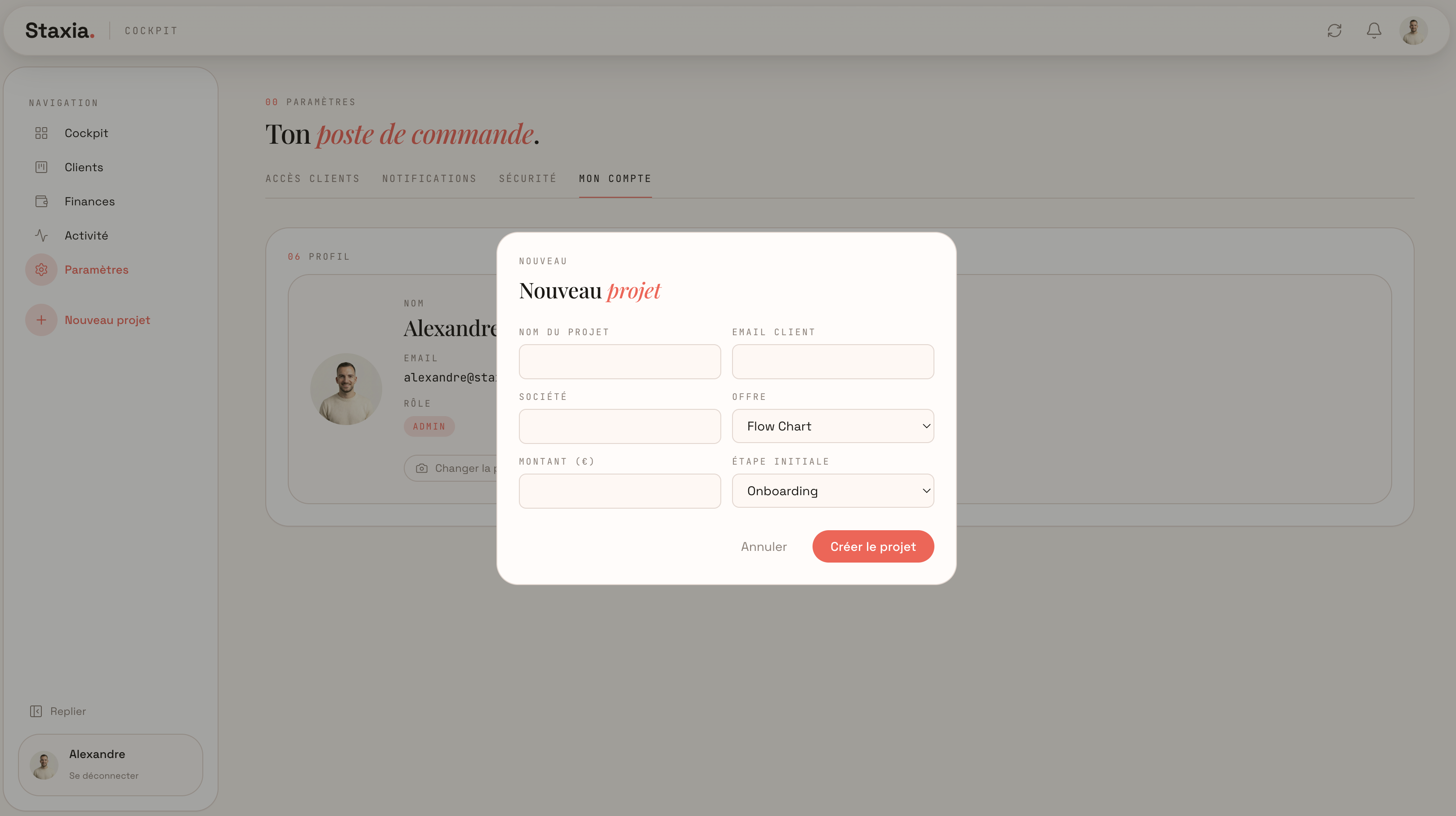 Nouveau projet